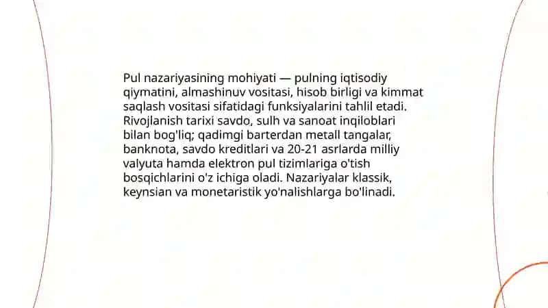 Pul nazariyasi 3