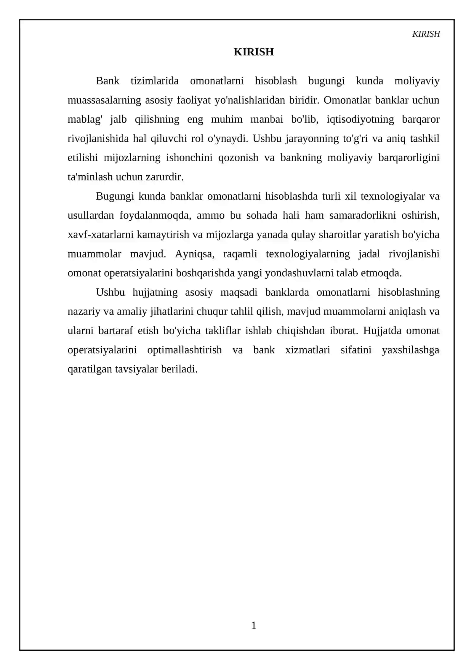 Bank omonatini hisoblash 3
