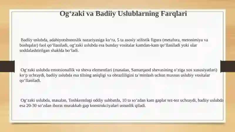 Sheva va Badiiy Uslublarning Umumiy Xususiyatlari 3