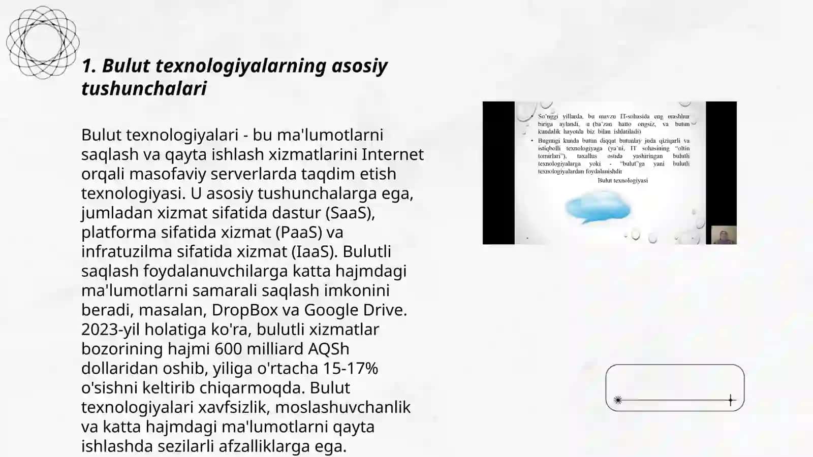 Bulut texnologiyalardan foydalanish xususiyatlari 3