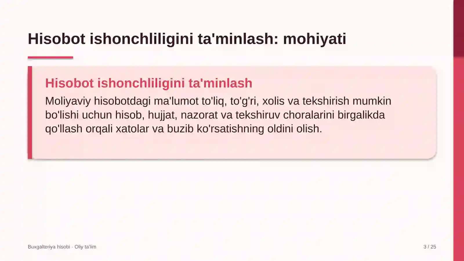 xususiy universitetlarda hisobot ishonchliligini ta'minlash 1913 3