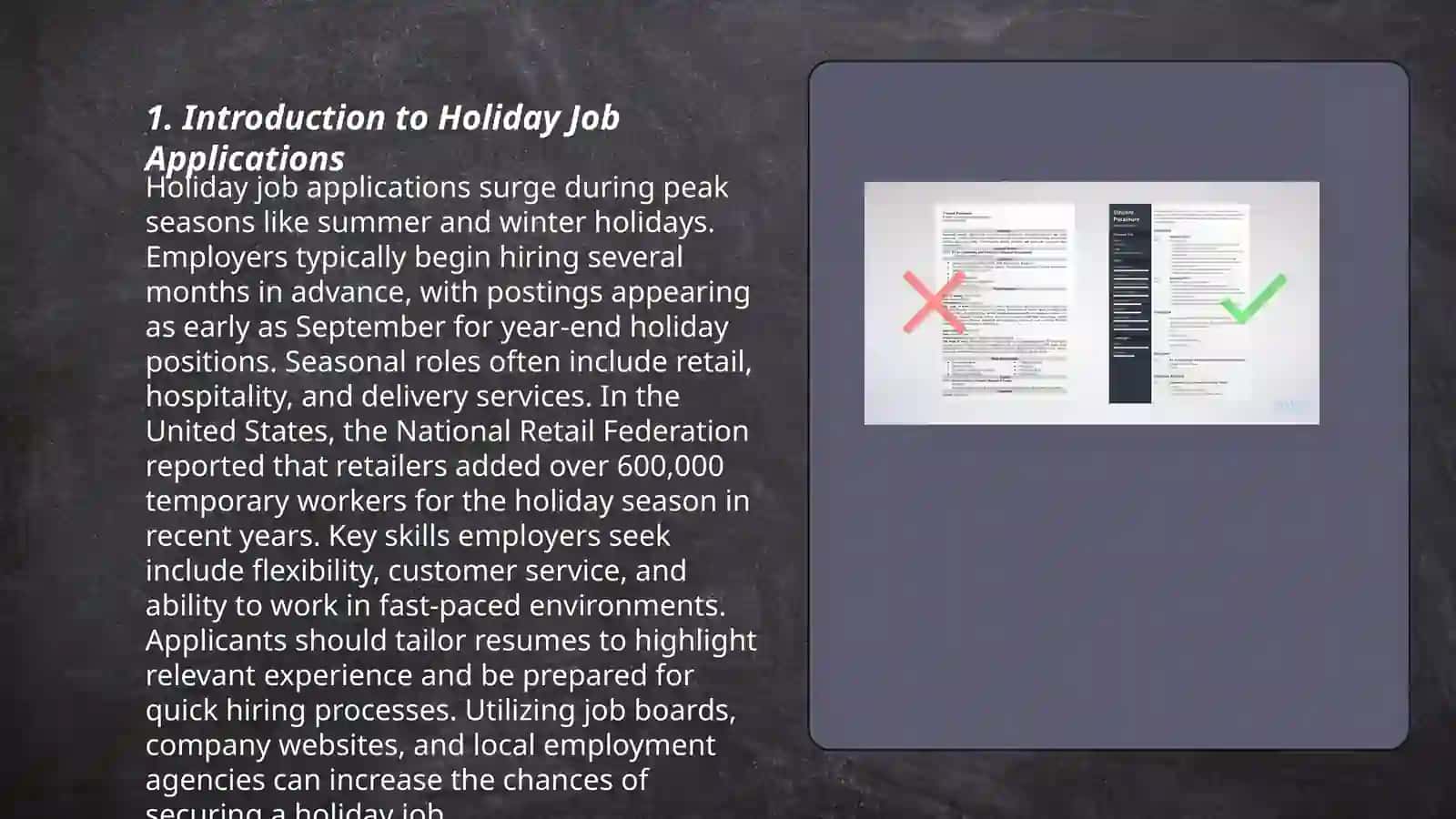 Intro to Holiday Job Applications 3