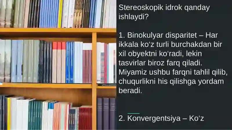 Eksperimental psixologiyada stereoskopik idrok 3