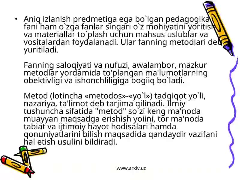 Pedagogika fanining tadqiqod metodlari 3