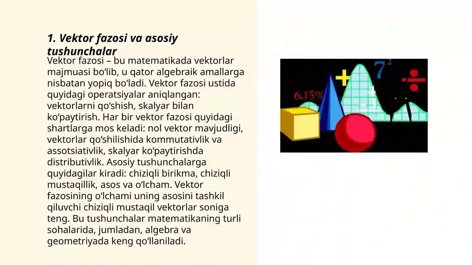 Kvant mexanikaning matematik apparati 3