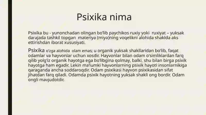 Psixikaning evOlutsiyasi va vujudga kelishi 3