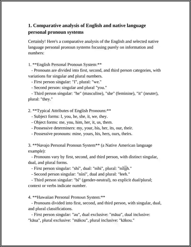 PERSONAL PRONOUNS IN ENGLISH AND NATIVE LANGUAGE:A COMPARATIVE STUDY 3