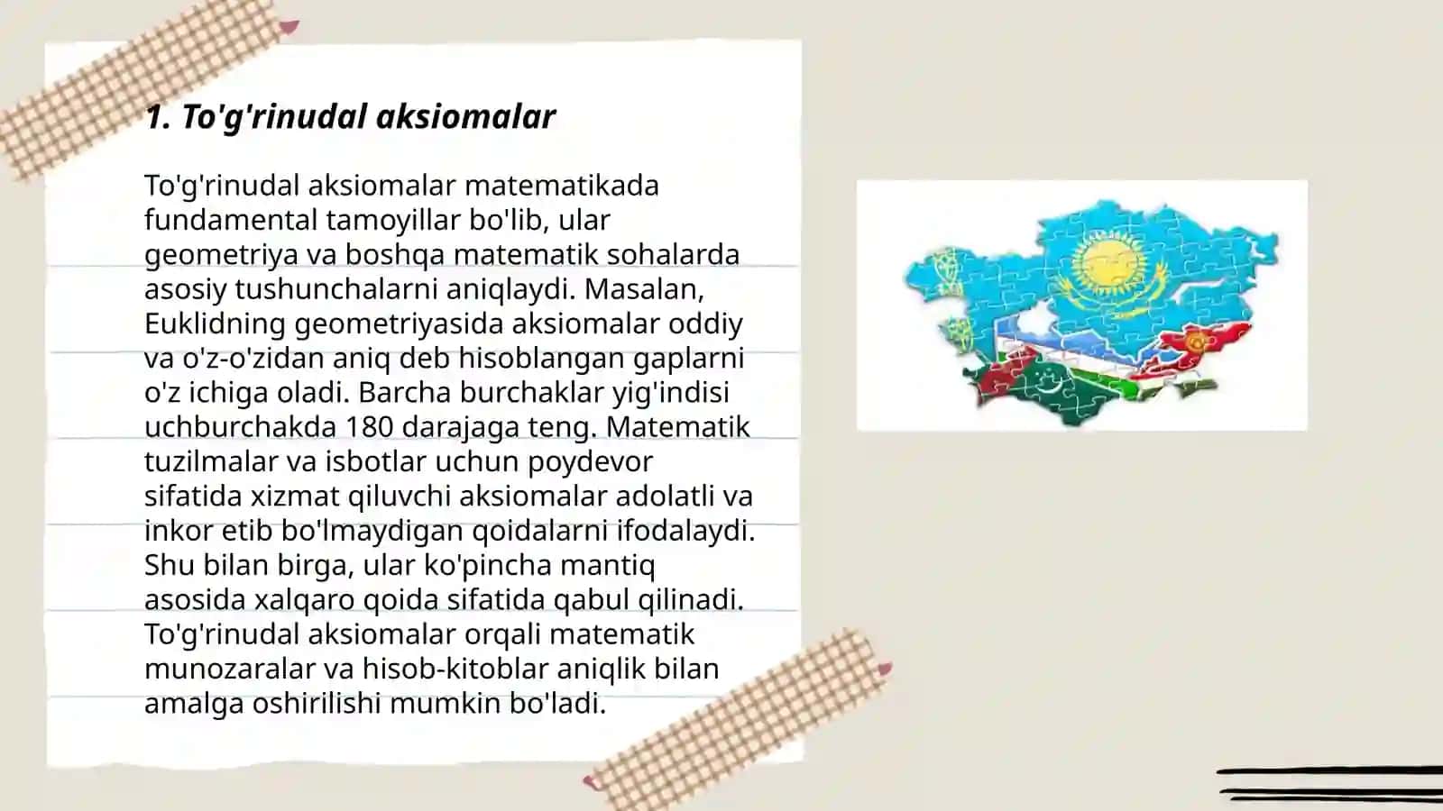 To'g'rinudal aksiomalar 3