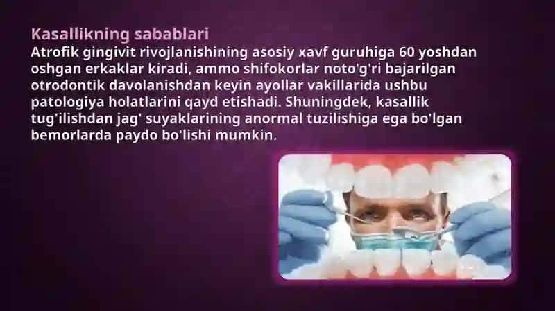 Atrofik gingivitning klinikasi 3