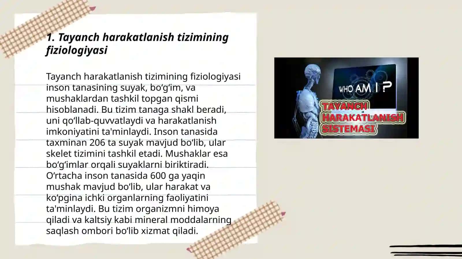 Tayanch harakatlanish sistemasi 3