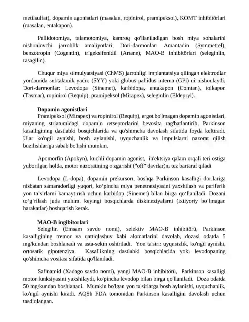 Parkinson kasalligi dorilari 3