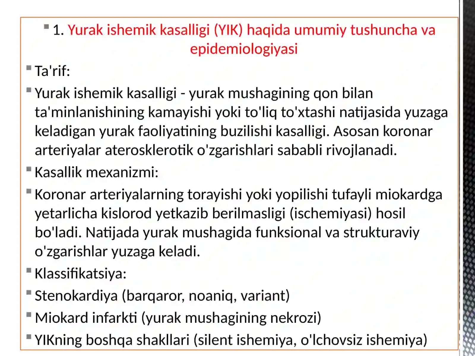 Yurak ishemik kasalligi va infarktmiokard 3