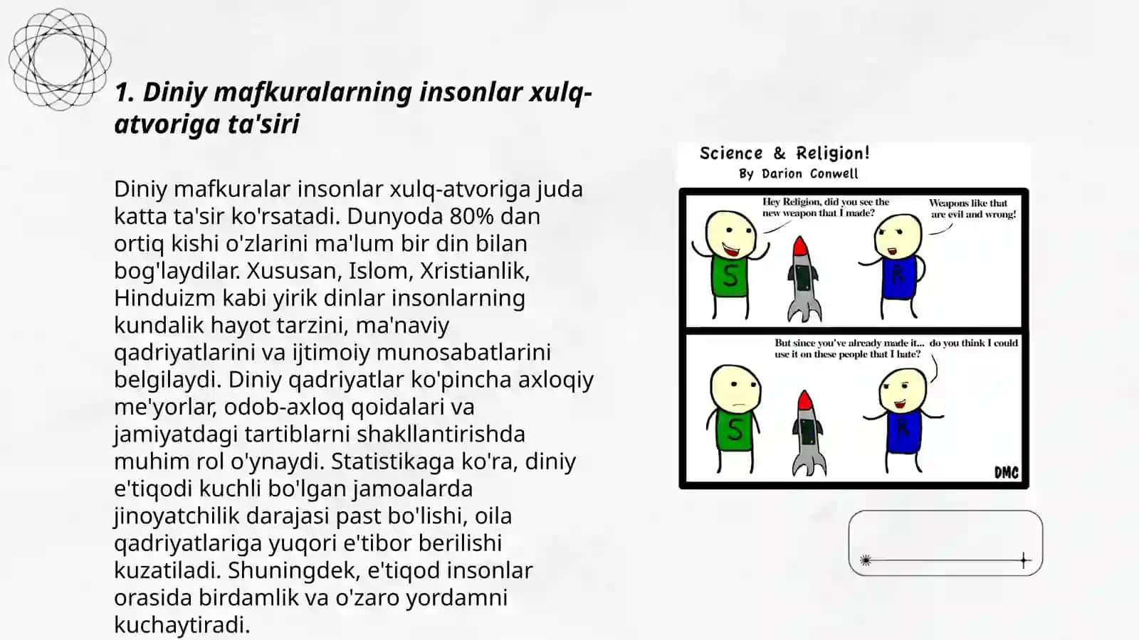 Diniy mafkuralarning jamiyatga tasiri 3