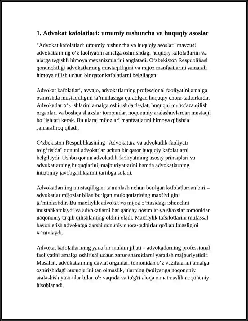 ADVOKAT KAFOLATLARI 3