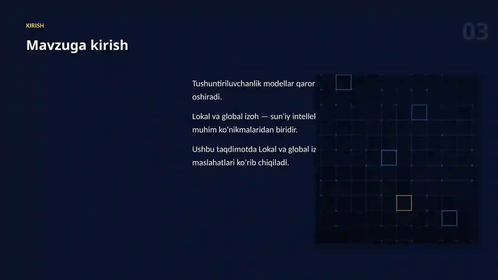 Lokal va global izoh: amaliy qo'llanma 3