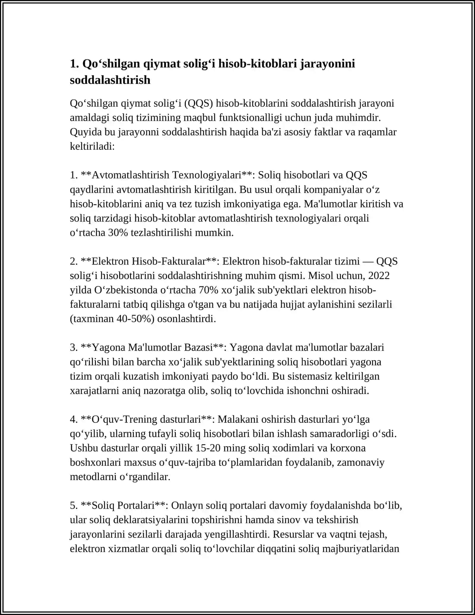 QO'SHILGAN QIYMAT SOLIGʻI BOʻYICHA HISOB-KITOBLARNI TAQDIM ETISH MUDDATLARINI TAKOMILLASHTIRISH 3