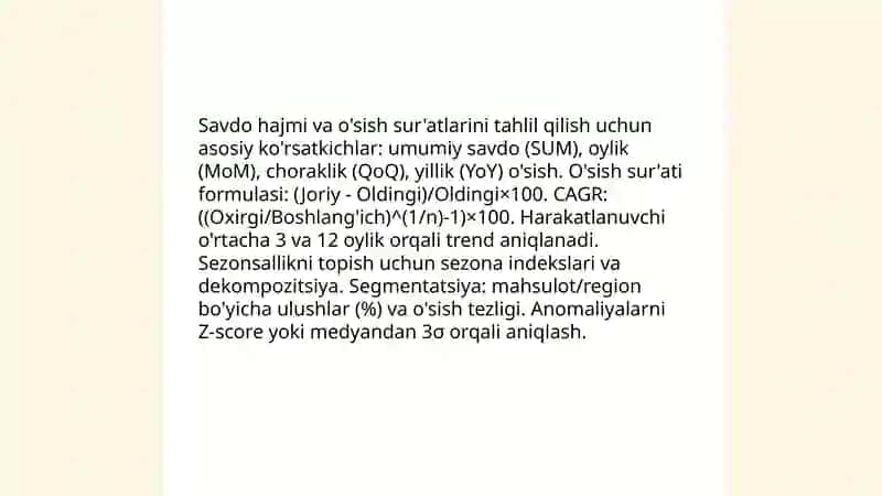 Savdo dinamikasini tahlil qilish 3