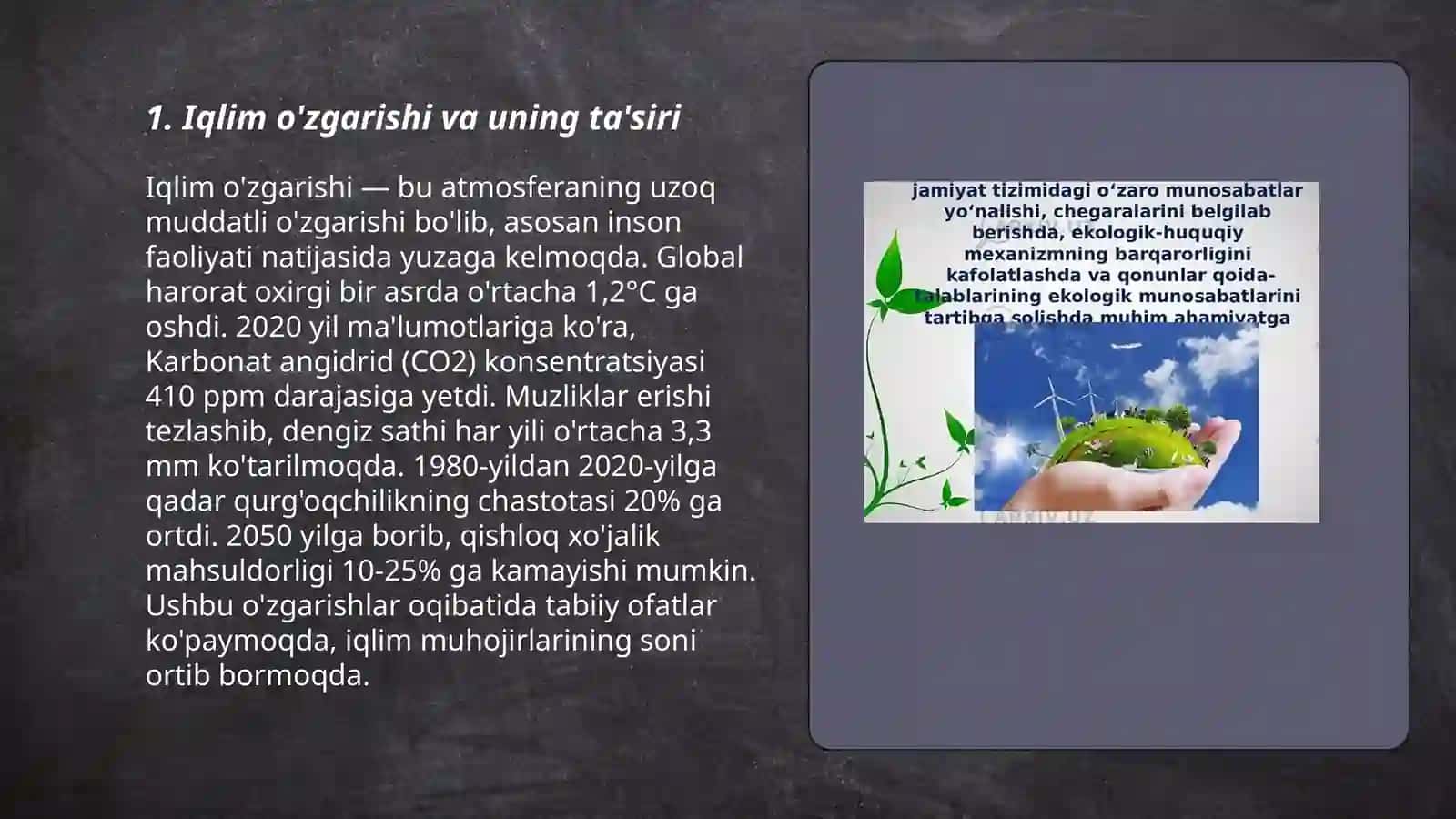 Ekologiya va tabiatni asrash 3