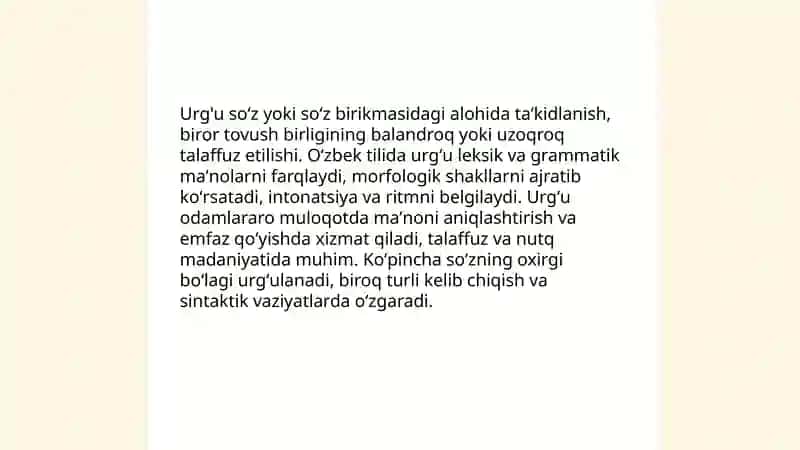 O'zbek tilida urg'u va uning ahamiyati 3