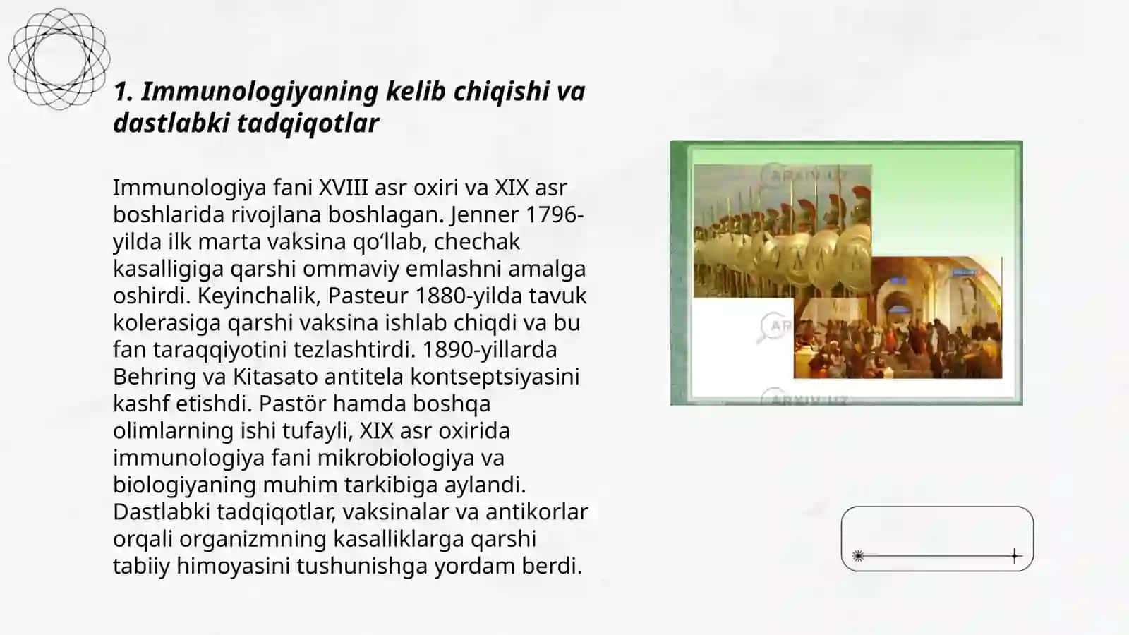 Immunalogiya fani rivojlanish tarixi 3
