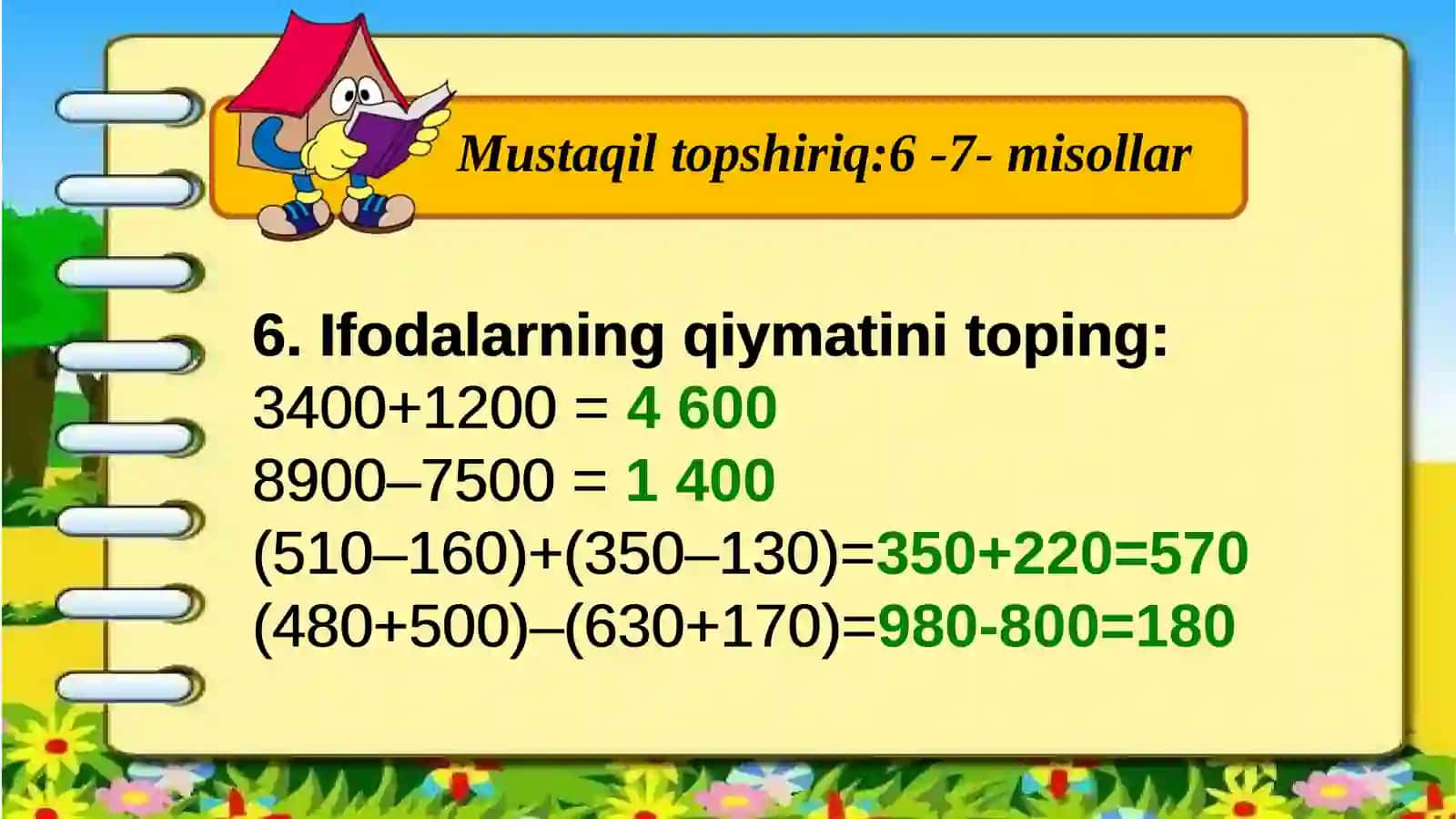 10000 ichida raqamlashga oid misol va masalalar 3