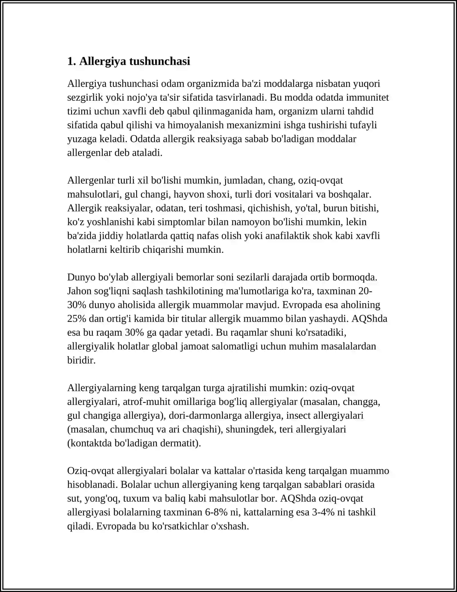 ALLERGALOGIYA VAZIFALLARI 3