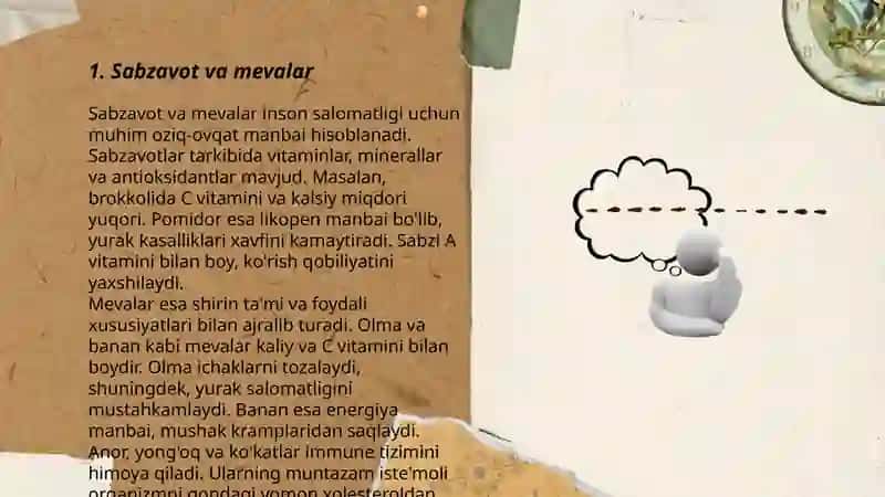 Sabzavot va mevalar 3
