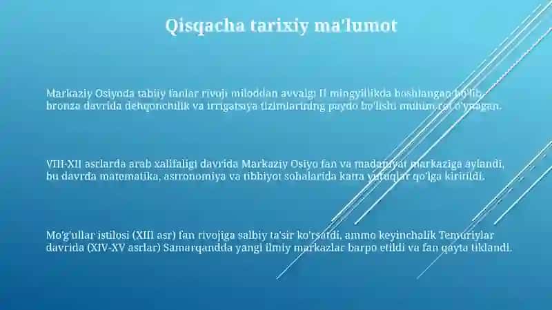 Markaziy Osiyoda Tabiiy Fanlar 3