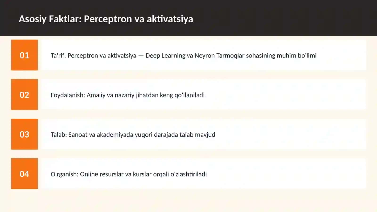 Perceptron va aktivatsiya 3
