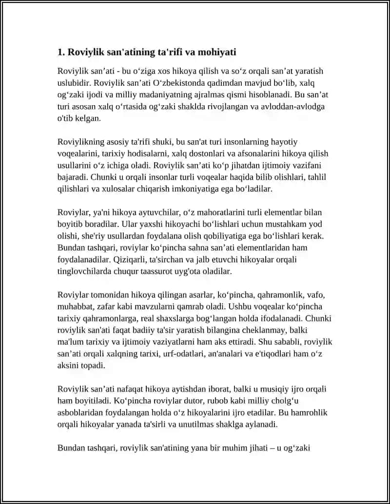 ROVIYLIK SAN'ATI HAQIDA TUSHUNCHA 3