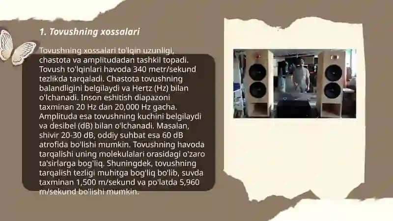 Akustika.Tovush va uning turlari 3