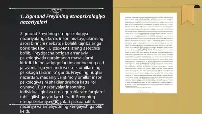 Z.Freyd, A.Luriya, E.G’oziyevning etnopsixologiyaga oid ishlari 3