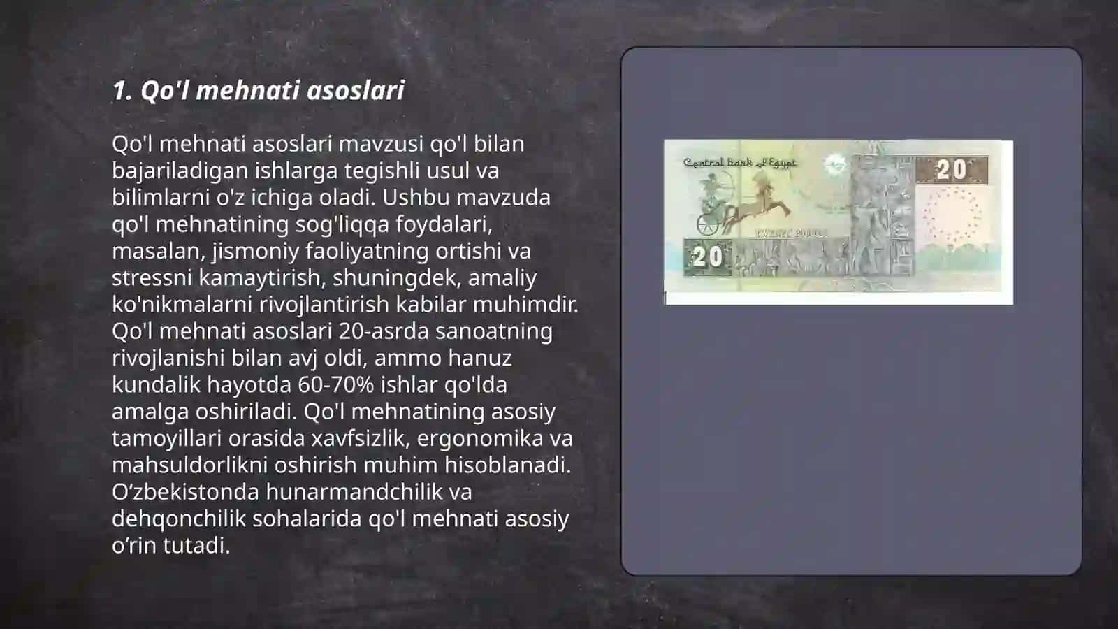 Qo'l mehnati asoslari 3