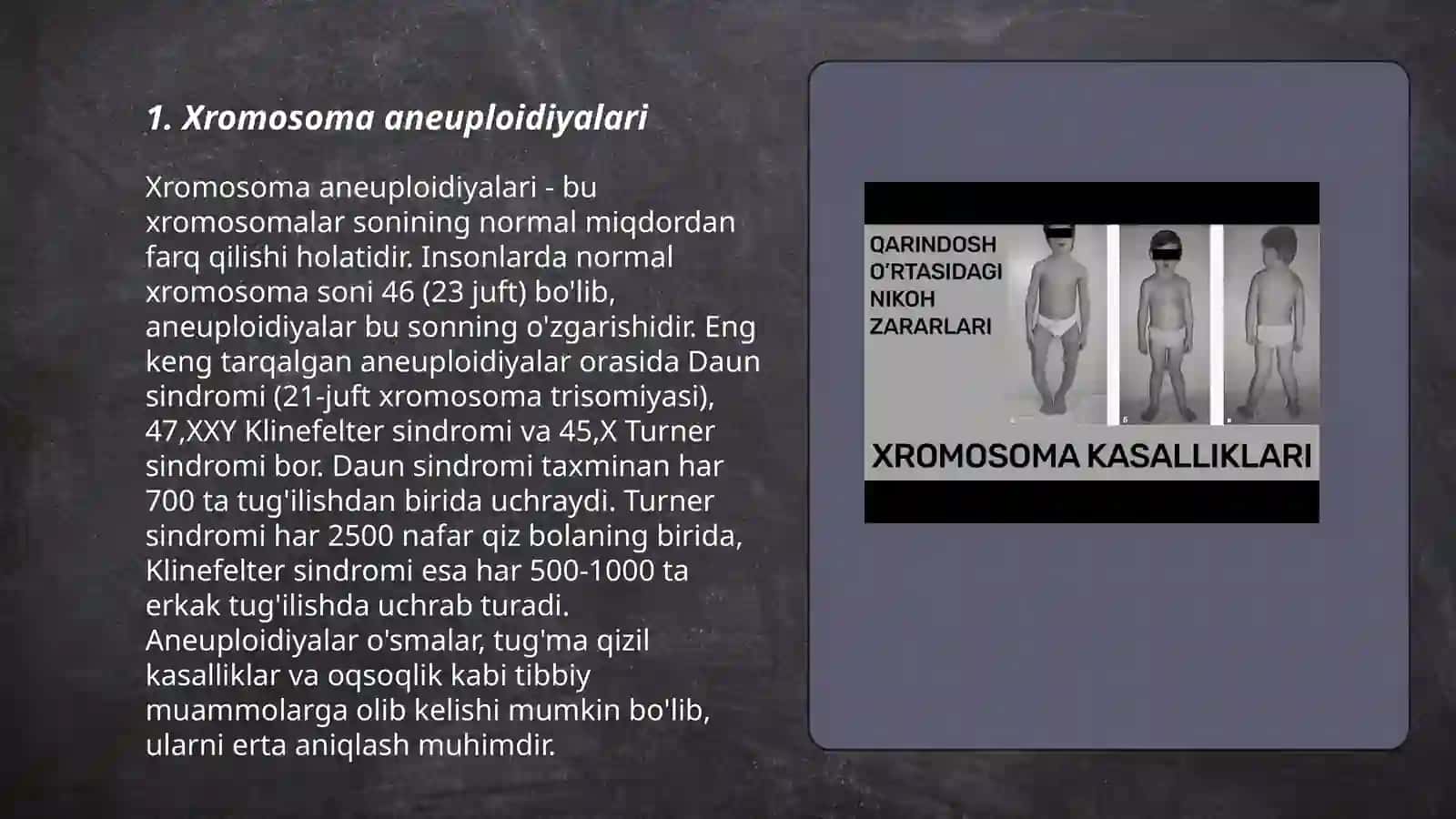 Xromosoma kasalliklari 3