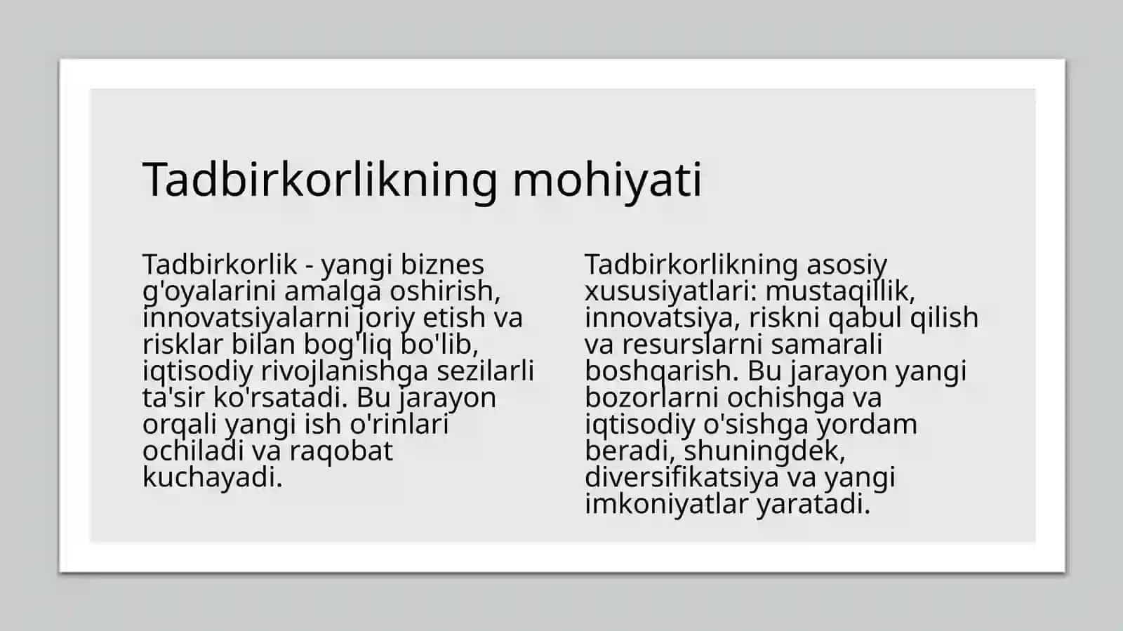 Tadbirkorlik va biznes faoliyati 3