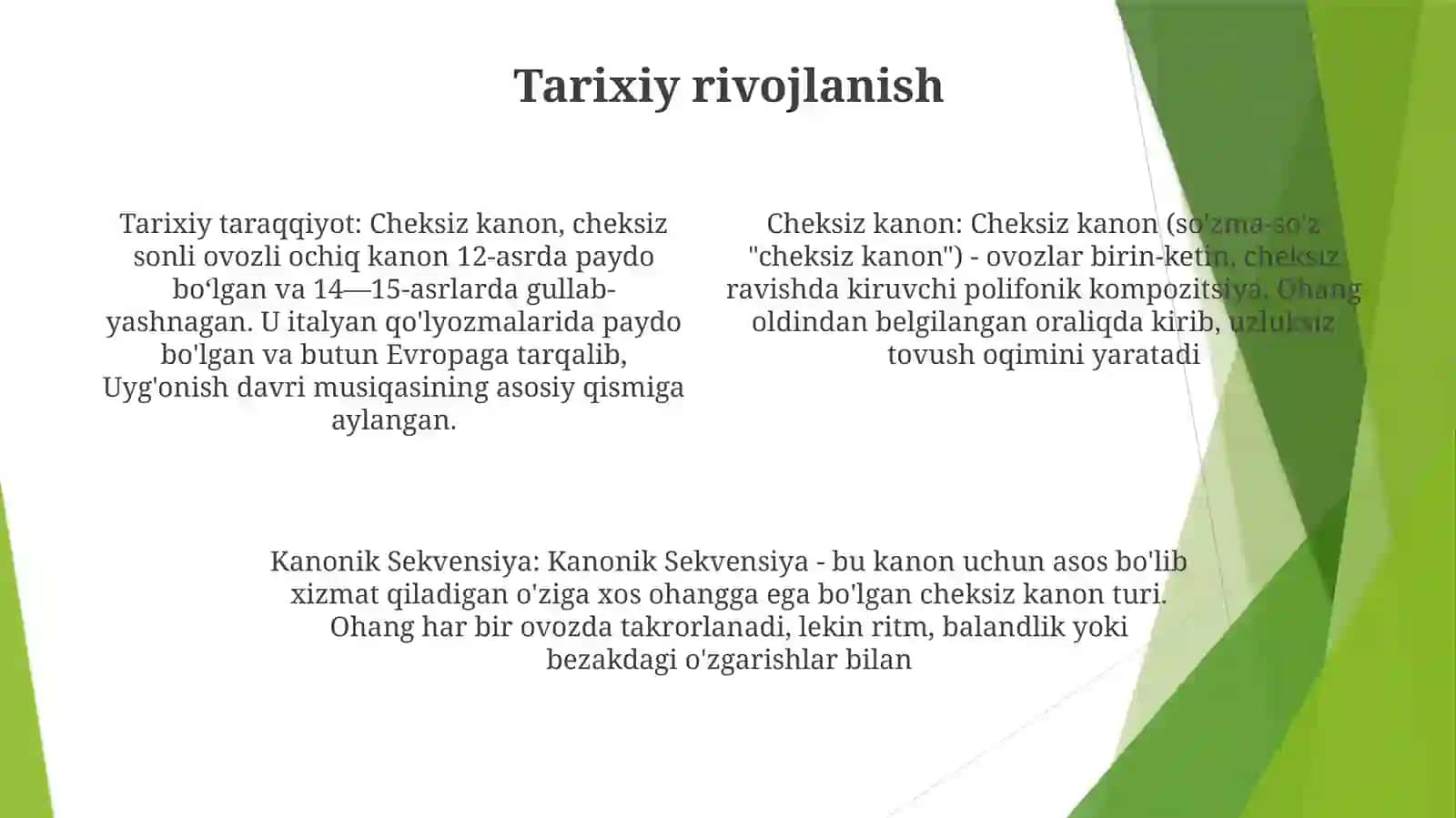 Cheksiz Kanon Va Kanonik Sekvensiya 3