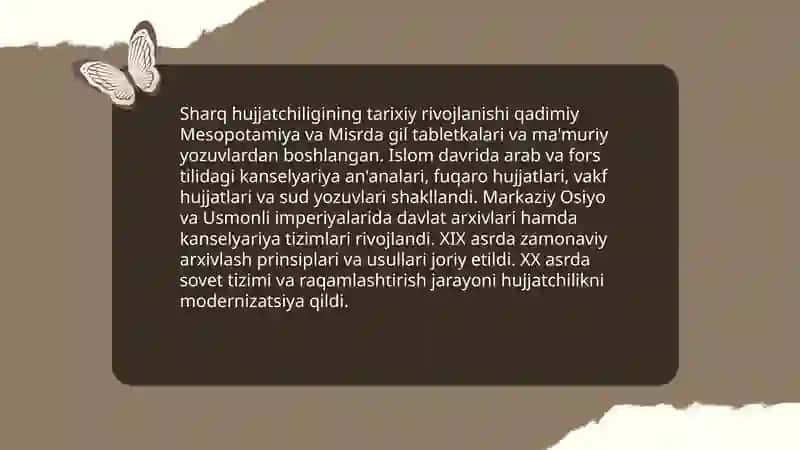 Sharq hujjatchiligi 3