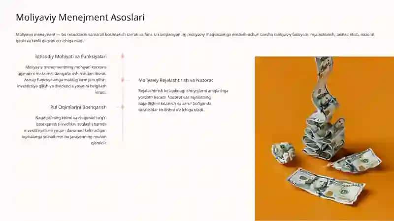 Moliyaviy menejment asoslari faniga kirish 3