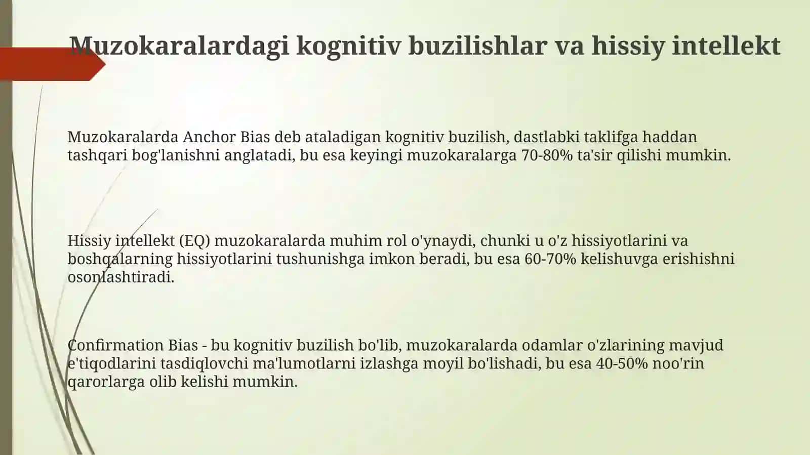 Muzokaralar olib borishning psixologik jihatlari 3