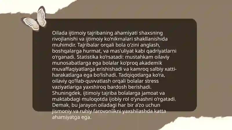 Oilada ijtimoiy tajribaning ahamiyati 3