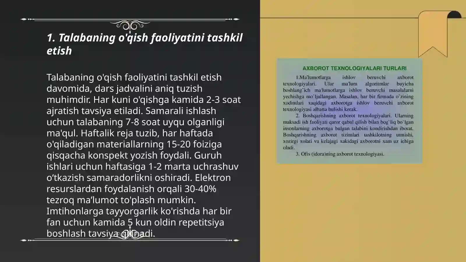 Talaba o'qish faoliyati, uning komponentlari va psixologik xususiyatlari 3