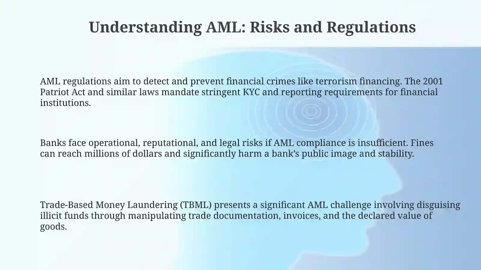 Anti- money laundering (AML) in banks 3