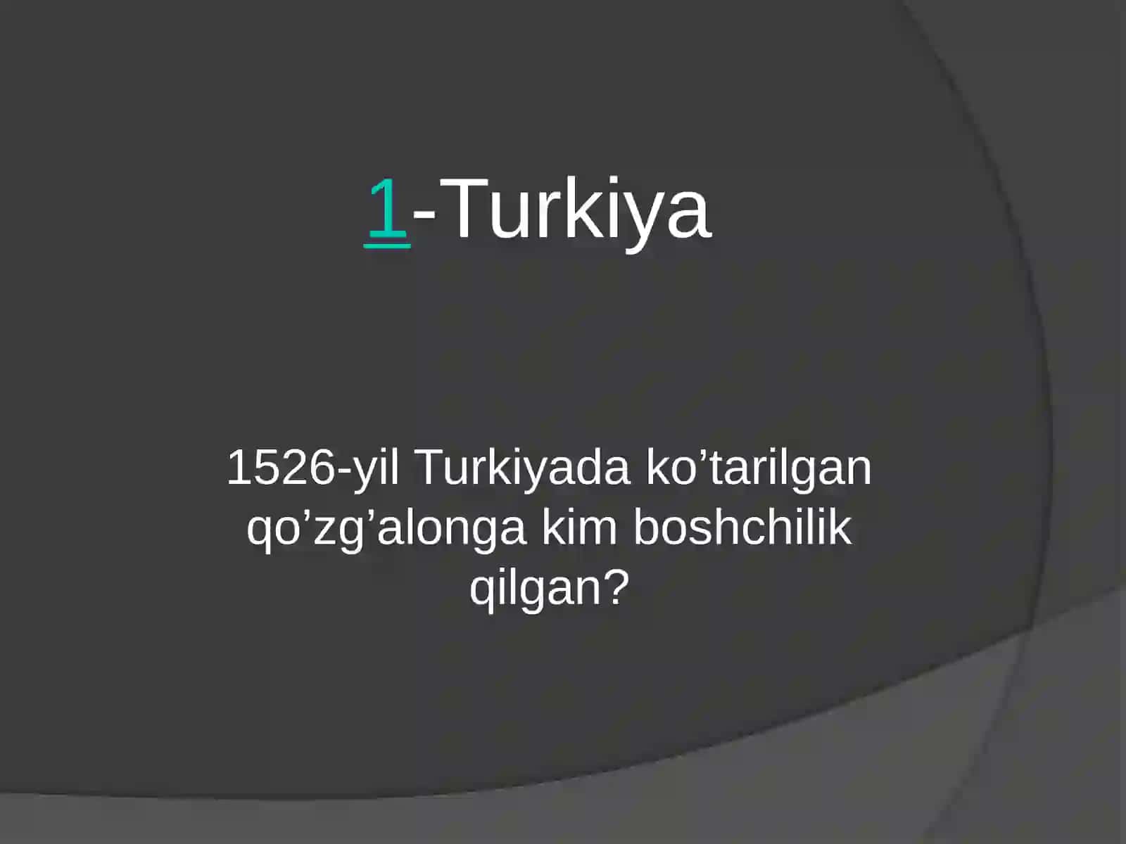 BAYROQLAR O’YINI 3