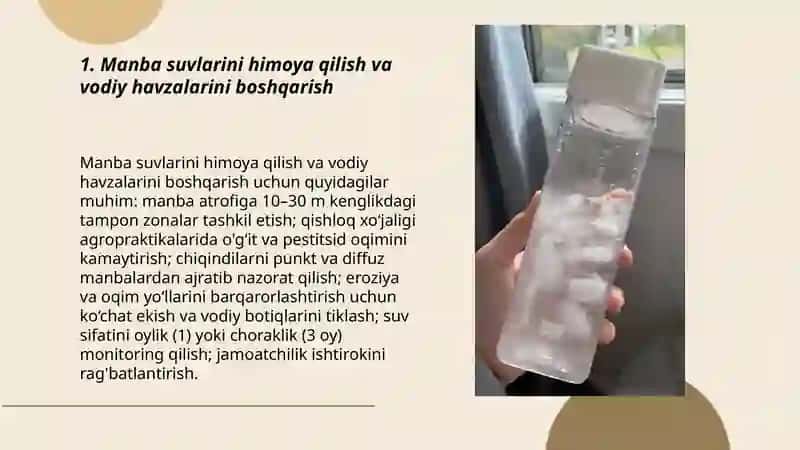Ichimlik suvining sifatini yaxshilashdagi asosiy usullar 3