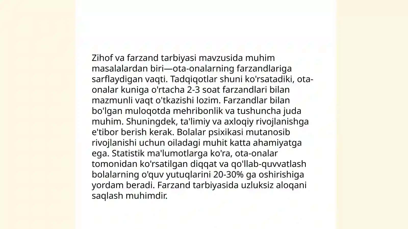 Zihof va farzand tarbiyasi 3