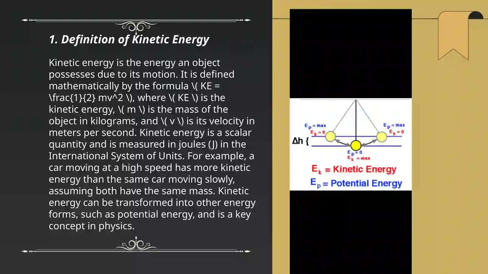 Kinetic and Potential Energies 3