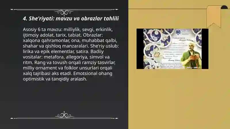 She'riyati: mavzu va obrazlar tahlili 3