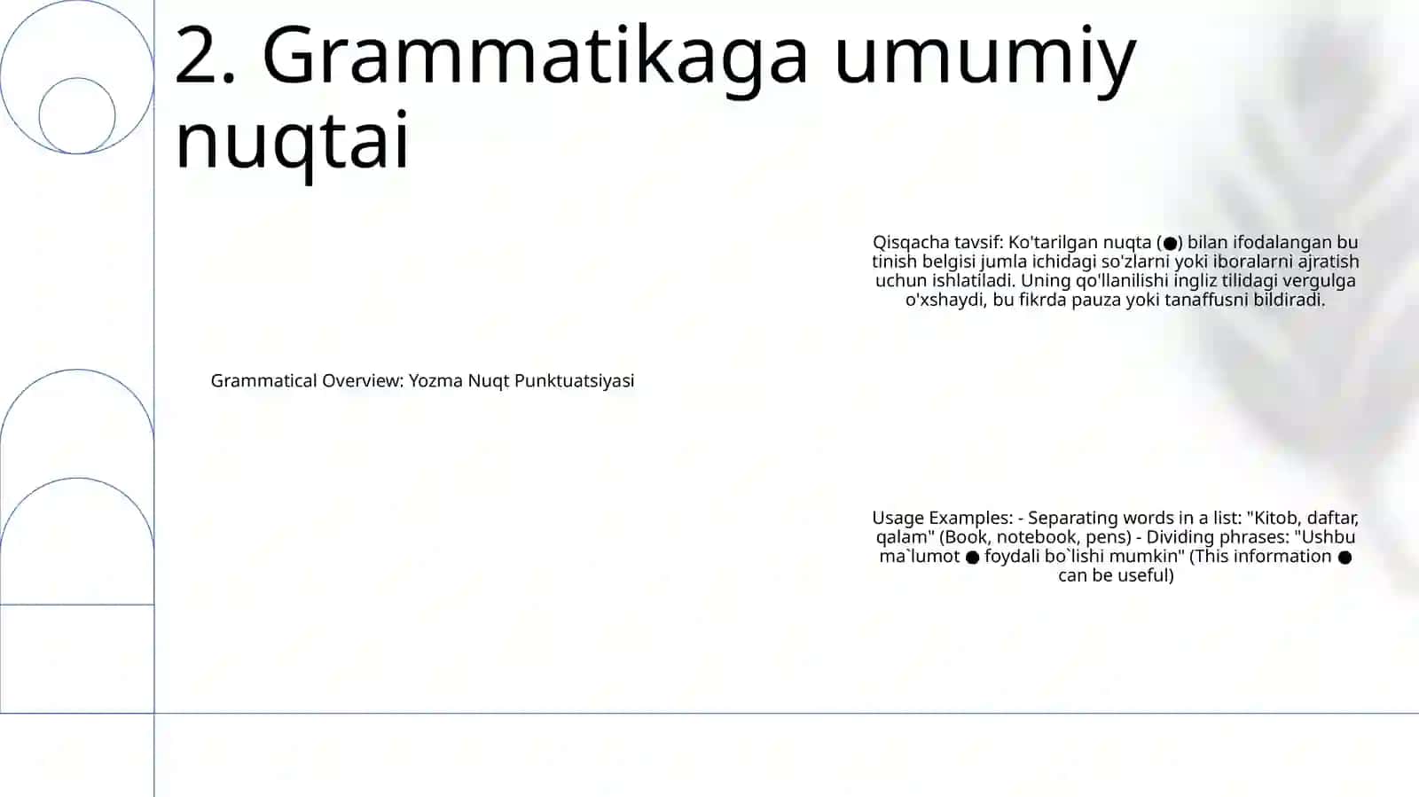 Yozma Nuqt Punktuatsiyasi 3