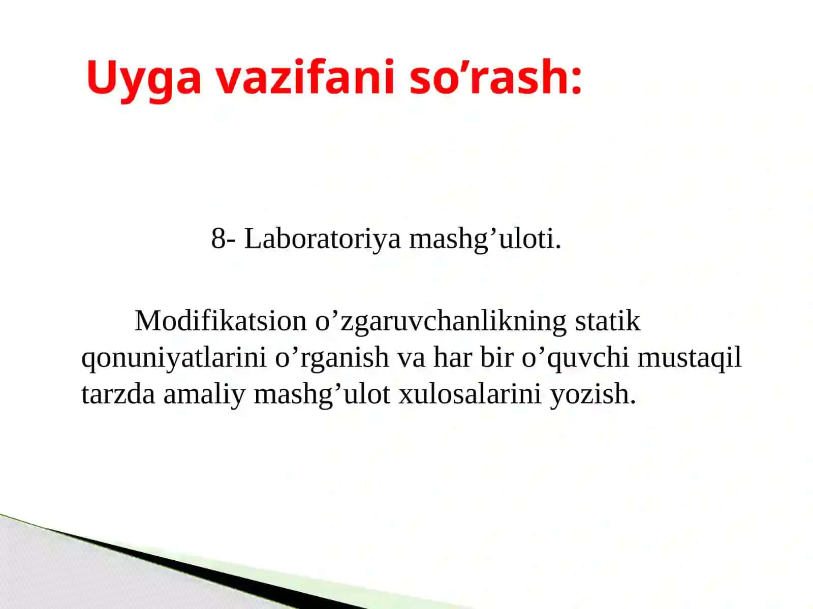 MUTATSION O’ZGARUVCHANLIK 3