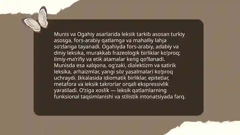 Munis va Ogahiy asarlari tili xususiyatlari 3